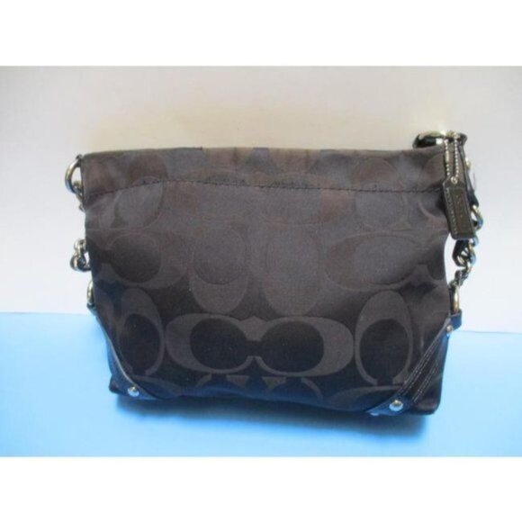 *COACH 1941 Hobo Brown Canvas Chrome Hardware - Picture 2 of 8